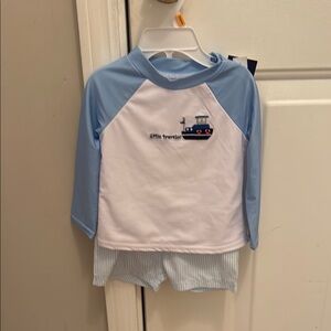 Crown and Ivy boy Swim Set - Blue